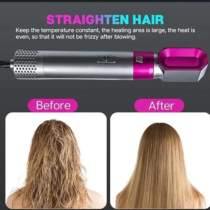 ꜱʜᴏᴘᴇᴀꜱʏ Hot Hair Brush 5 in 1 – فرشاة الشعر الساخنة 5 في 1