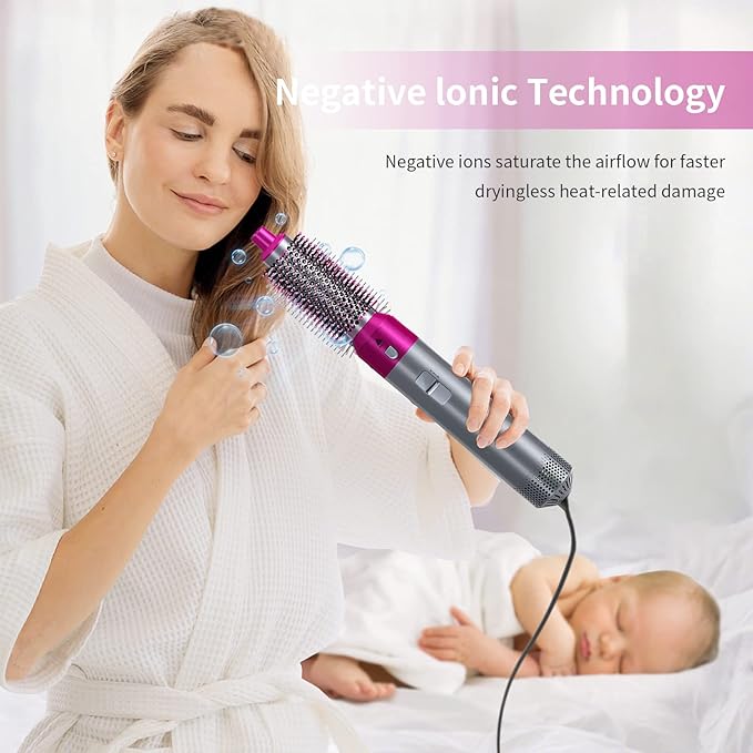 ꜱʜᴏᴘᴇᴀꜱʏ Hot Hair Brush 5 in 1 – فرشاة الشعر الساخنة 5 في 1