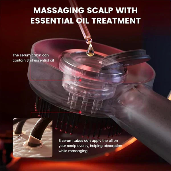 ꜱʜᴏᴘᴇᴀꜱʏ™ Scalp Massager Brush (Red) – فرشاة تدليك فروة الرأس (حمراء)