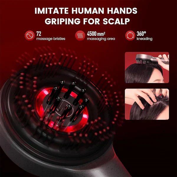 ꜱʜᴏᴘᴇᴀꜱʏ™ Scalp Massager Brush (Red) – فرشاة تدليك فروة الرأس (حمراء)