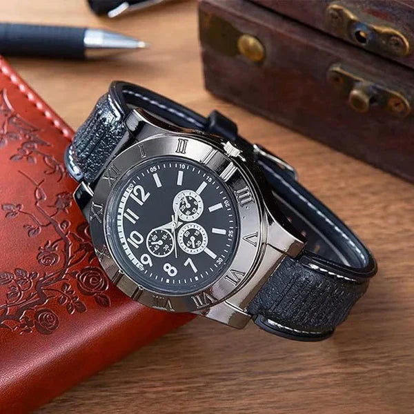 ꜱʜᴏᴘᴇᴀꜱʏ™Men's Military USB Lighter Watch