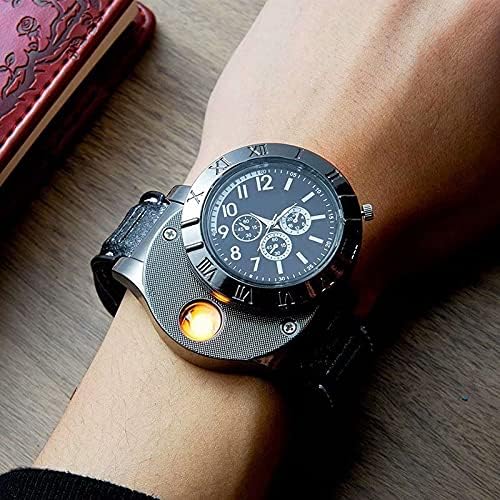 ꜱʜᴏᴘᴇᴀꜱʏ™Men's Military USB Lighter Watch