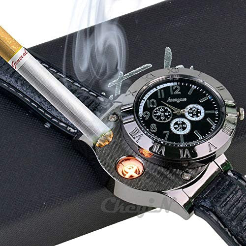 ꜱʜᴏᴘᴇᴀꜱʏ™Men's Military USB Lighter Watch
